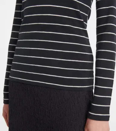 Vince Striped cotton-blend top | Thumbnail 6