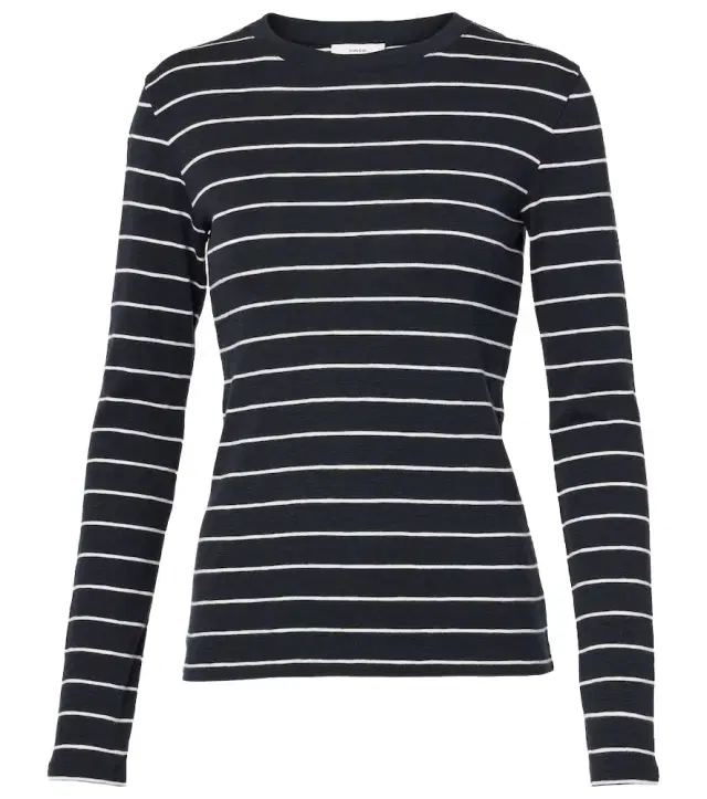 Vince Striped cotton-blend top