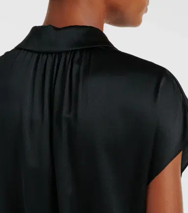 Vince Ruched silk satin top | Thumbnail 2