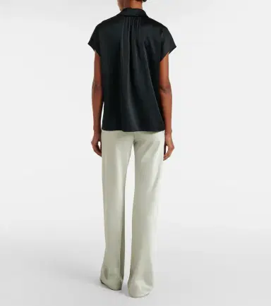 Vince Ruched silk satin top | Thumbnail 4