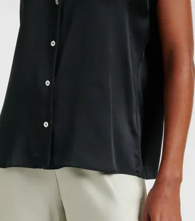 Vince Ruched silk satin top | Thumbnail 5