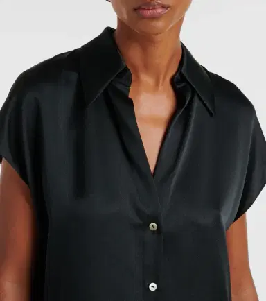 Vince Ruched silk satin top | Thumbnail 6