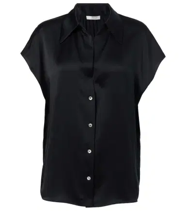 Vince Ruched silk satin top | Thumbnail 1