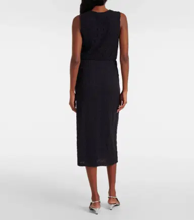 Vince Smocked cotton-blend midi skirt | Thumbnail 3