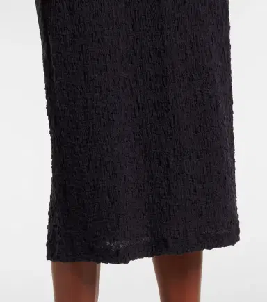 Vince Smocked cotton-blend midi skirt | Thumbnail 4