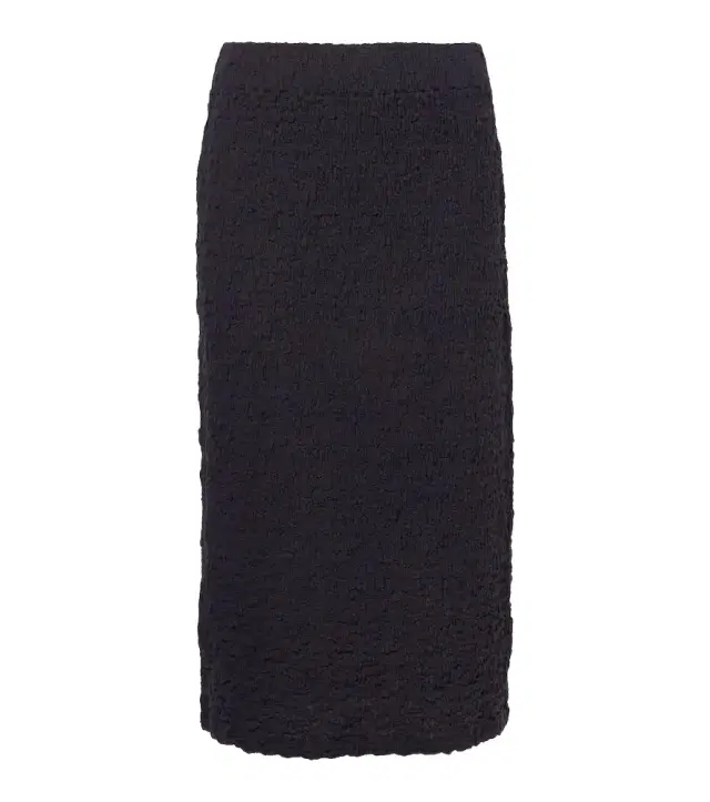 Vince Smocked cotton-blend midi skirt