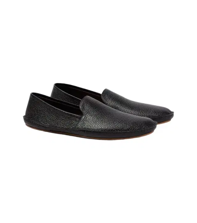 The Row Vasko leather slip-on shoes