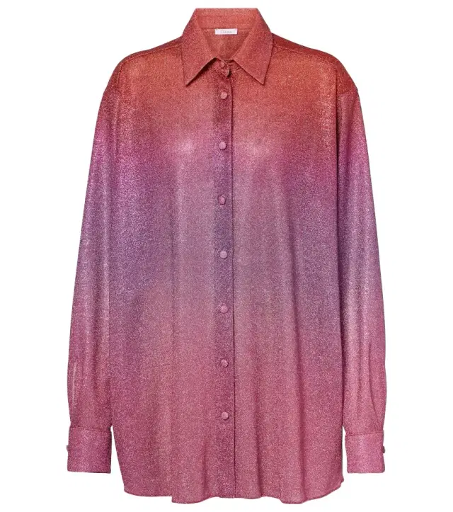 Oseree Oséree Lumière lamé shirt