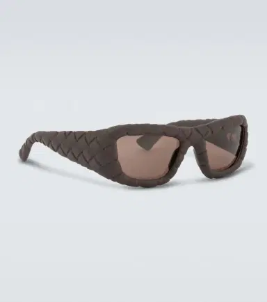 Bottega Veneta Intrecciato rectangular sunglasses | Thumbnail 2