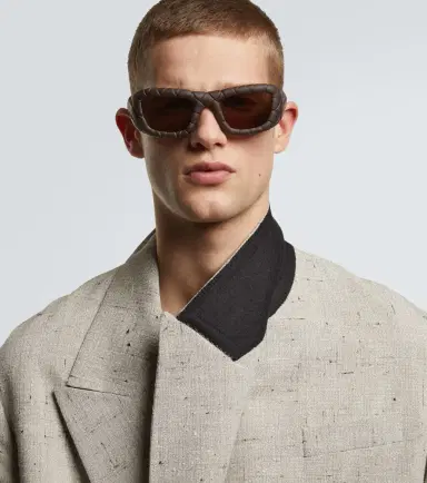 Bottega Veneta Intrecciato rectangular sunglasses | Thumbnail 4