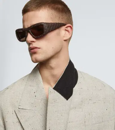 Bottega Veneta Intrecciato rectangular sunglasses | Thumbnail 5