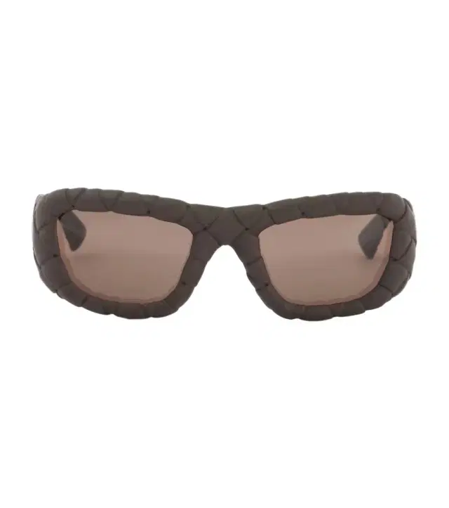 Intrecciato rectangular sunglasses