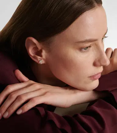 Repossi Serti Sur Vide 18kt white gold single earring with diamonds | Thumbnail 3