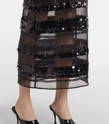 Oseree Oséree Sequined striped maxi dress | Thumbnail 2