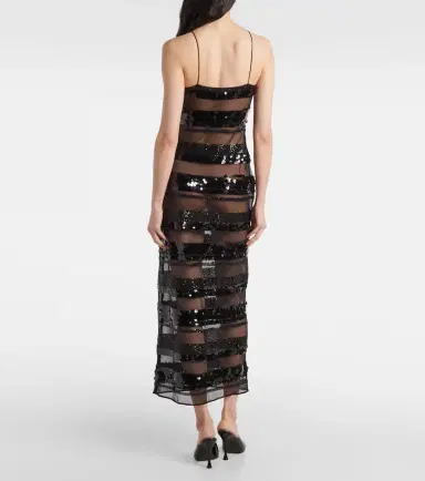Oseree Oséree Sequined striped maxi dress | Thumbnail 3