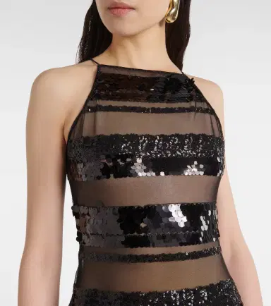 Oseree Oséree Sequined striped maxi dress | Thumbnail 5