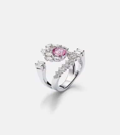 YEPREM Reign Supreme 18kt white gold ring with diamonds and sapphire | Thumbnail 2
