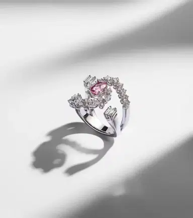 YEPREM Reign Supreme 18kt white gold ring with diamonds and sapphire | Thumbnail 3