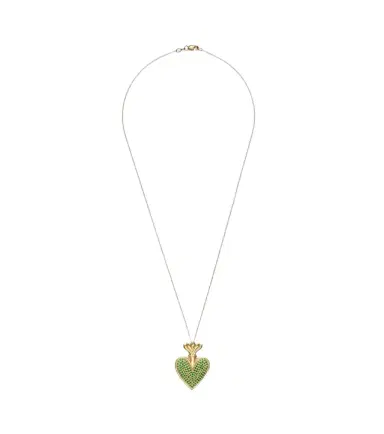 Ileana Makri Blowing Heart 18kt gold pendant necklace with Tsavorites | Thumbnail 1