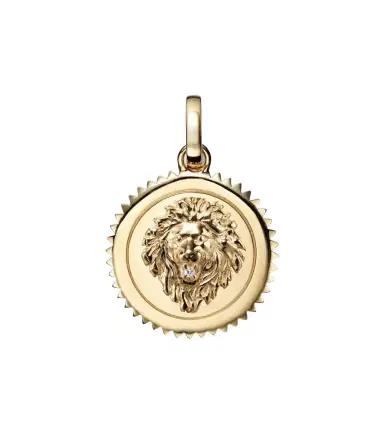 Foundrae Strength Medium 18kt gold pendant with diamond | Thumbnail 1