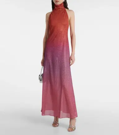 Oseree Oséree Lumière lamé maxi dress | Thumbnail 2