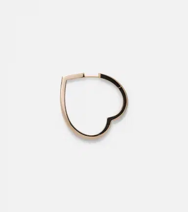 Repossi Antifer Heart Large 18kt rose gold single hoop earring with diamonds | Thumbnail 2