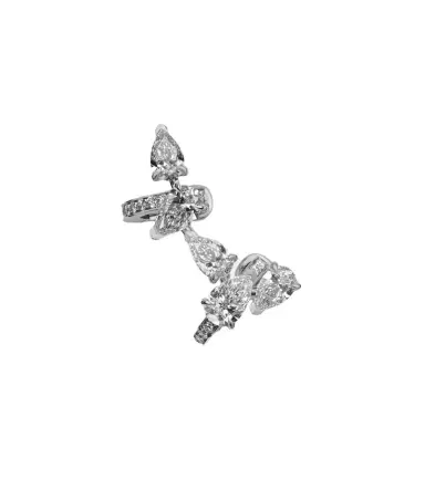 Repossi Serti Sur Vide 18kt white gold ear climber with diamonds | Thumbnail 1 Repossi Serti Sur Vide 18kt white gold ear climber with diamonds | Thumbnail 1