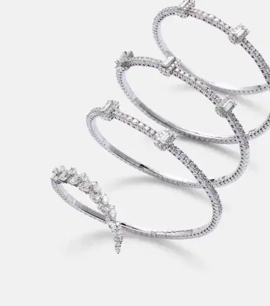 YEPREM Y-Couture 18kt white gold cuff bracelet with diamonds | Thumbnail 2 YEPREM Y-Couture 18kt white gold cuff bracelet with diamonds | Thumbnail 2