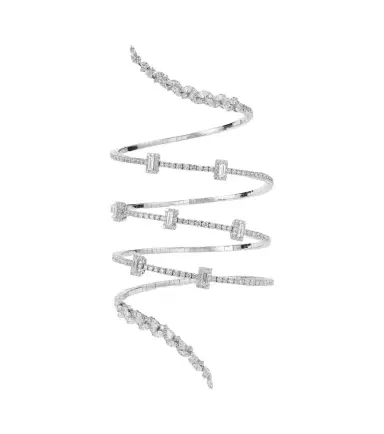 YEPREM Y-Couture 18kt white gold cuff bracelet with diamonds | Thumbnail 1 YEPREM Y-Couture 18kt white gold cuff bracelet with diamonds | Thumbnail 1