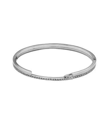 Repossi Serti Sur Vide 18kt white gold bangle with diamonds | Thumbnail 1