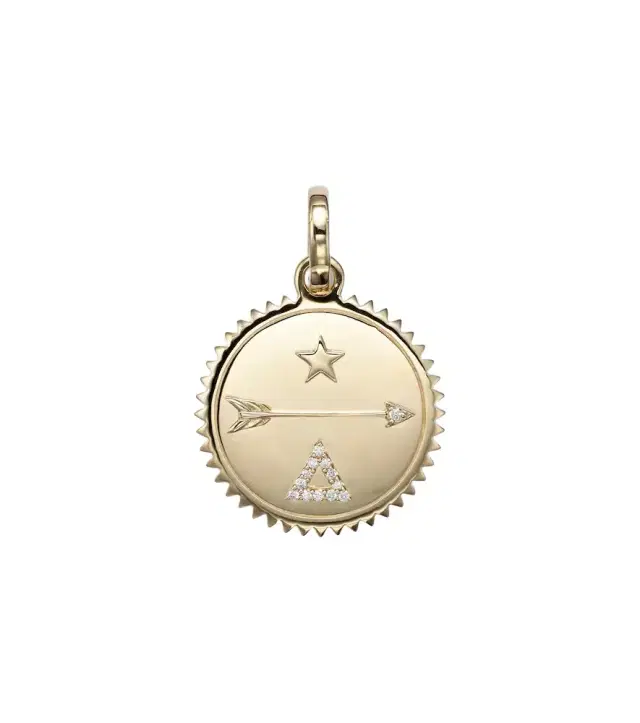 FoundRae Dream Medium 18kt gold pendant with diamonds