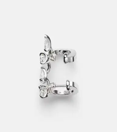 Repossi Serti Sur Vide 18kt white gold ear climber with diamonds | Thumbnail 4 Repossi Serti Sur Vide 18kt white gold ear climber with diamonds | Thumbnail 4