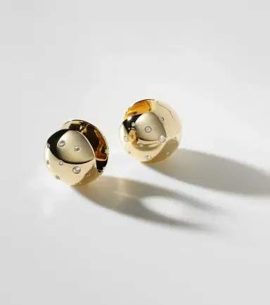 Ileana Makri Glow Galaxy 18kt gold earrings with diamonds | Thumbnail 5