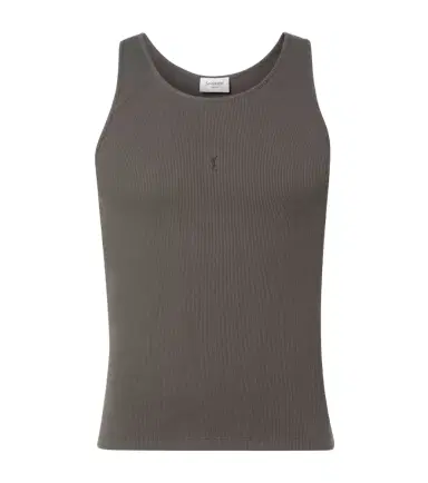 Saint Laurent Logo cotton tank top | Thumbnail 1 Saint Laurent Logo cotton tank top | Thumbnail 1
