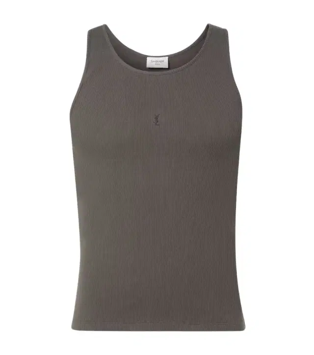 Saint Laurent Logo cotton tank top