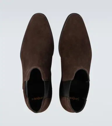 Saint Laurent Wyatt suede Chelsea boots | Thumbnail 3 Saint Laurent Wyatt suede Chelsea boots | Thumbnail 3