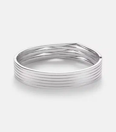 Repossi Antifer 18kt white gold bangle with diamonds | Thumbnail 2
