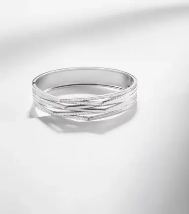 Repossi Antifer 18kt white gold bangle with diamonds | Thumbnail 6