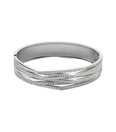 Repossi Antifer 18kt white gold bangle with diamonds | Thumbnail 1