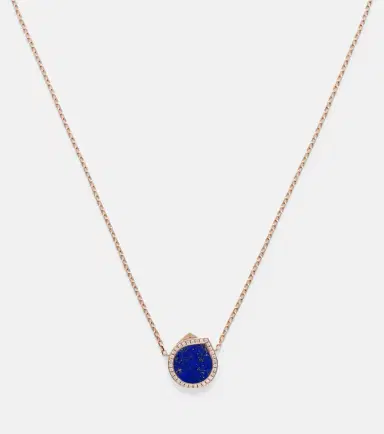 Repossi Antifer 18kt gold necklace with lapis lazuli and diamonds | Thumbnail 3