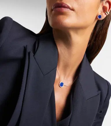 Repossi Antifer 18kt gold necklace with lapis lazuli and diamonds | Thumbnail 6