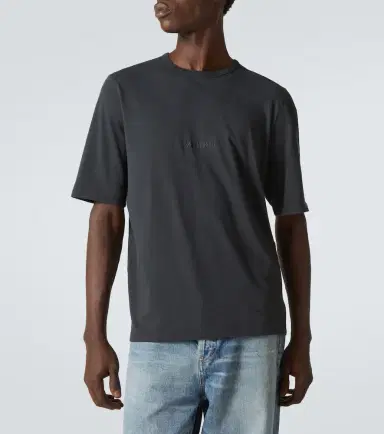 Saint Laurent Logo cotton jersey T-shirt | Thumbnail 4