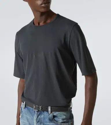 Saint Laurent Logo cotton jersey T-shirt | Thumbnail 5
