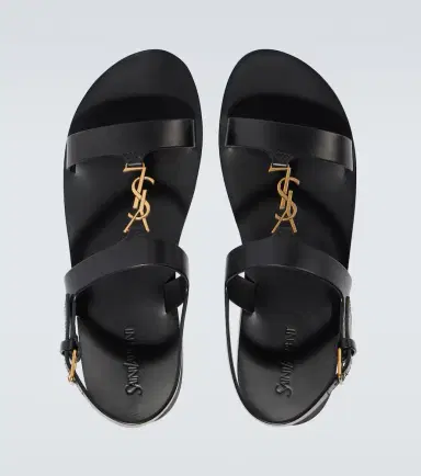 Saint Laurent Cassandre leather sandals | Thumbnail 6 Saint Laurent Cassandre leather sandals | Thumbnail 6