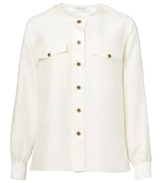 Loro Piana Quincy silk shantung blouse