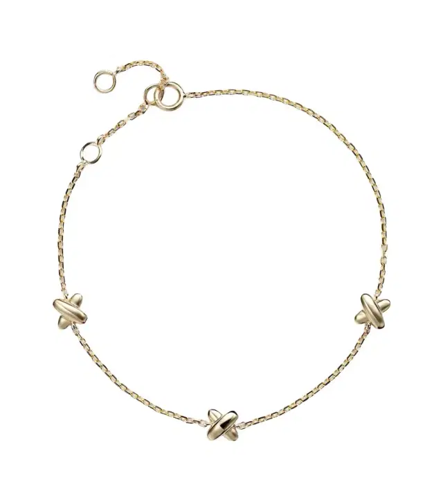Stone and Strand Golden Kisses 14kt gold chain bracelet