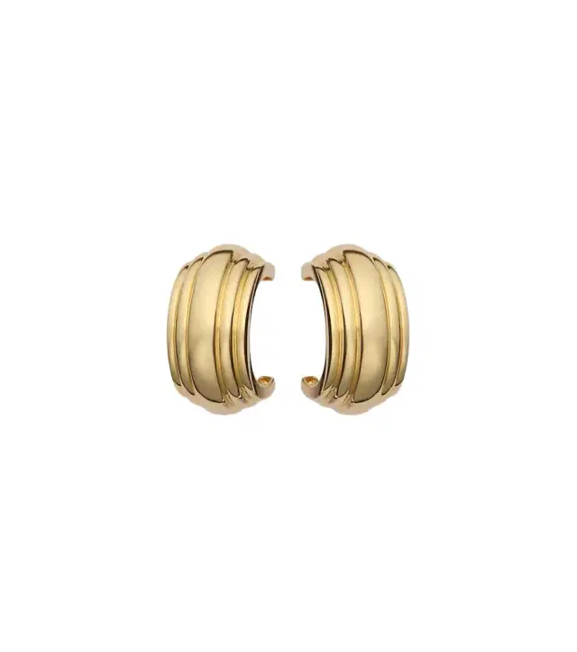 Stone and Strand Serge 10kt gold hoop earrings