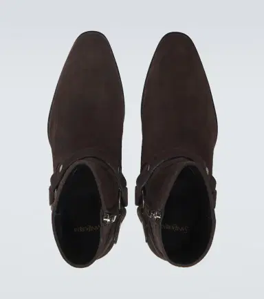 Saint Laurent Wyatt Harness 40 suede biker boots | Thumbnail 2 Saint Laurent Wyatt Harness 40 suede biker boots | Thumbnail 2
