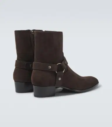 Saint Laurent Wyatt Harness 40 suede biker boots | Thumbnail 4 Saint Laurent Wyatt Harness 40 suede biker boots | Thumbnail 4