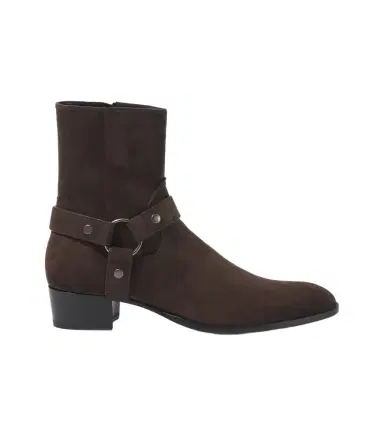Saint Laurent Wyatt Harness 40 suede biker boots | Thumbnail 1 Saint Laurent Wyatt Harness 40 suede biker boots | Thumbnail 1